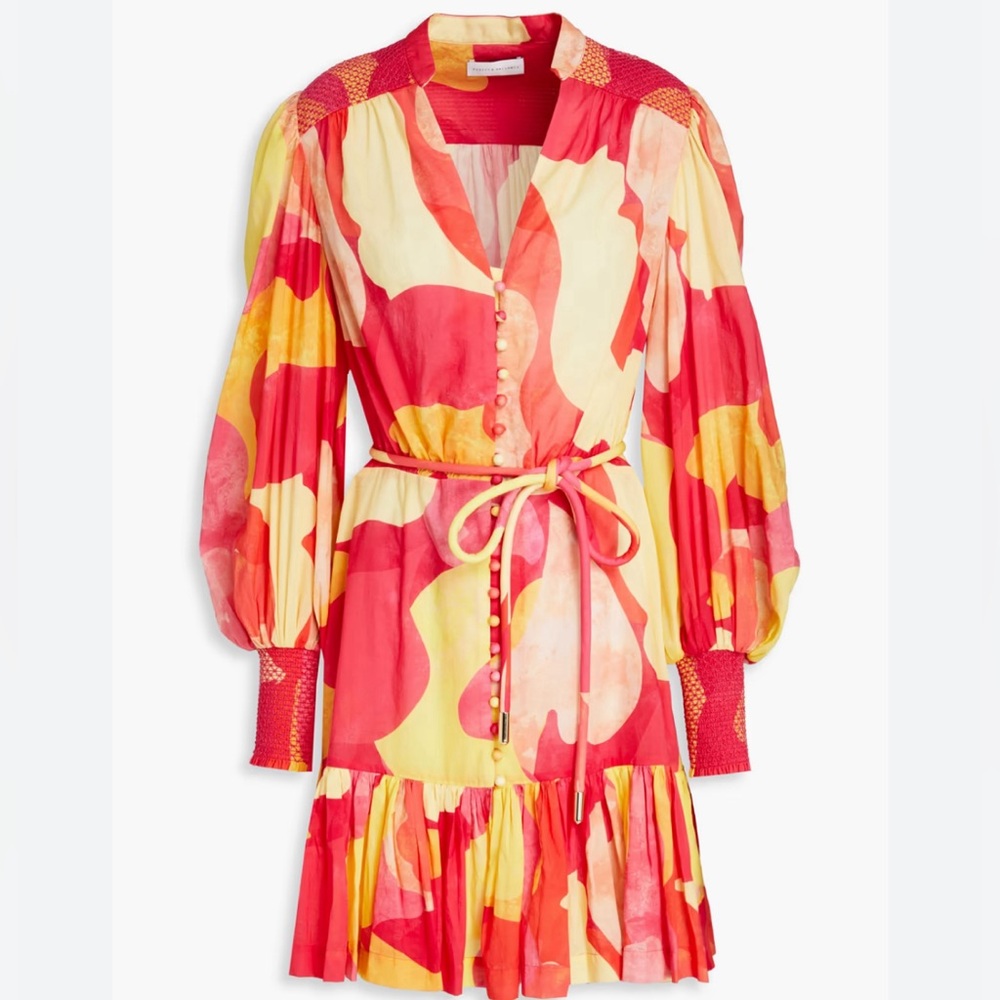 Rebecca Vallance Toretta Women's Pink Long-Sleeve Dress Size Large